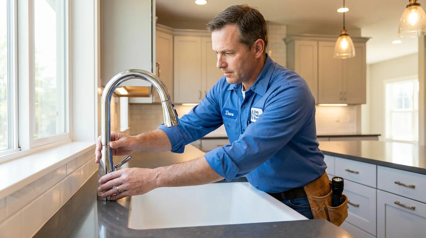 Kitchen faucet installation by Johns Plumbing LLC in San Fernando